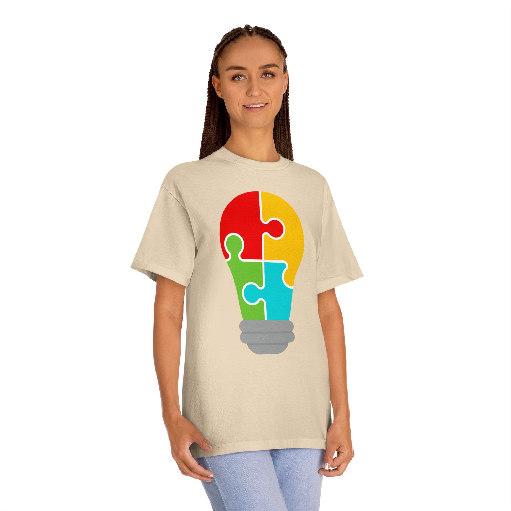 Autism Lightbulb Colorful Puzzle Piece Tee - Autism Awareness Shirt, Gift for Special Needs Parents, Positive Vibes [...]
